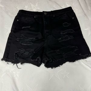 ~EUC~Simple Society - Black Distressed Shorts - SZ 9 (29”)